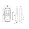 American No Power Supply Keyless Waterproof-Fireproof Mechanical Code Door Lock