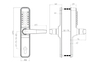 Black Combination Push Button Door Lock Mechanical Code Lock
