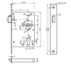 Fire Rated Sash Lock CE Marked To En12209 DIN18251 Entrance Mortise Lock Usd in Public Place