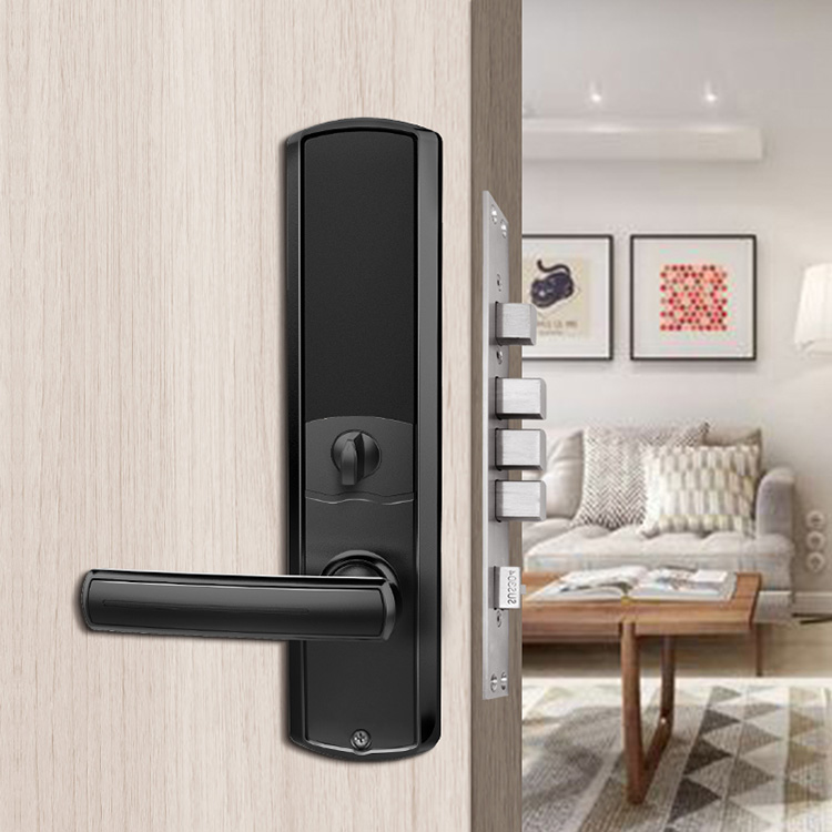 Black Aluminium Alloy Hotel Key Card Lock Hotel Door Lock