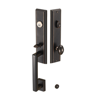 Black Zinc Alloy Privacy Door Security Entry Knobs Mortise Hotel Handle Locks Door Locks