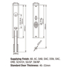 Satin Nickel Zinc Alloy Big Handle Door Lock for Entrance Door 