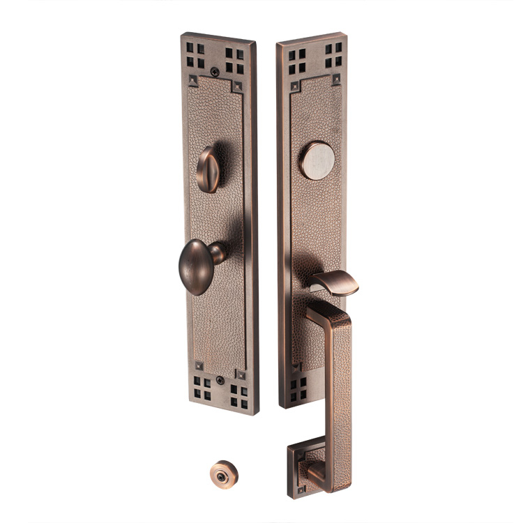 Zinc Alloy Antique Entrance Handle Main Door Lock Sets for House