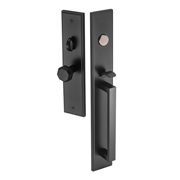 Matte Black Solid Zinc Alloy Home Front Entrance Door Lock