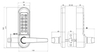Keyless Mechanical Digital Combination Code Door Lock Sample Available