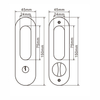 Zinc Alloy Hidden Hook Lock Factory Concealed Recessed Flush Invisible Pull Handle Sliding Wooden Door Lock