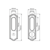 Good Quality Hook Lock Factory Concealed Recessed Square Sliding Door Lock Flush Invisible Wooden Hidden Door Pull Handle