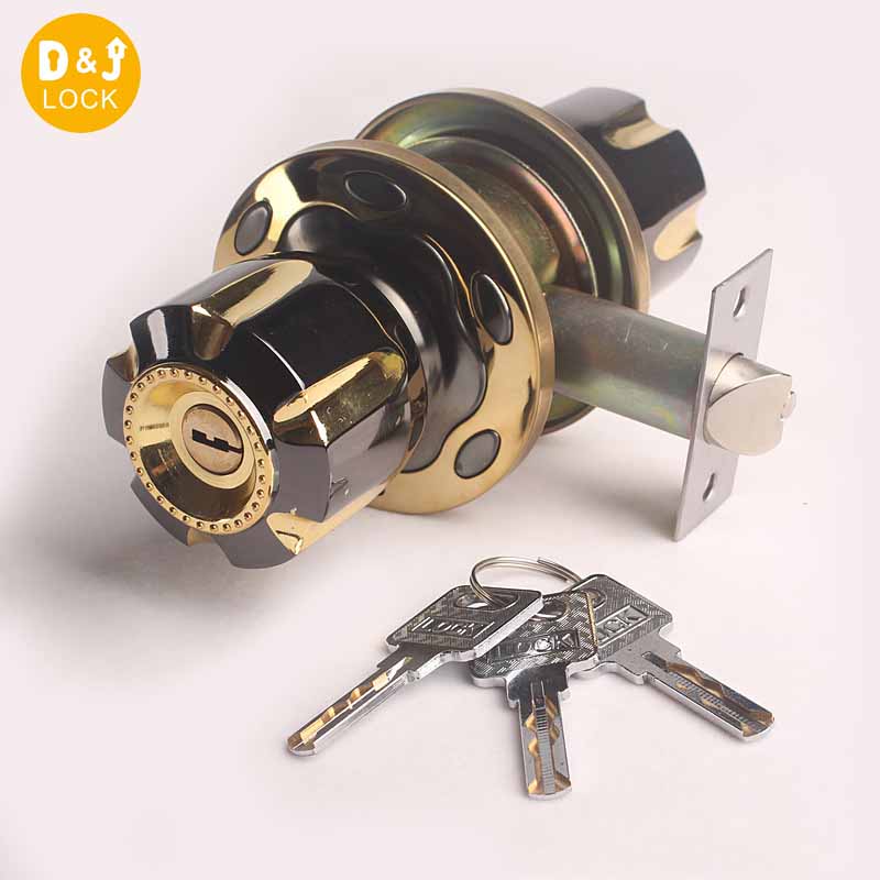 High Quality Tubular Knobset Door Lock for Entrance Satin Brush Nickel Knob Lock