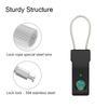 Safe Keyless Fingerprint USB Rechargeable Electric Smart Padlock