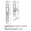 DAB Zinc Alloy The Best Lowes Front Door Handles with Key Locks