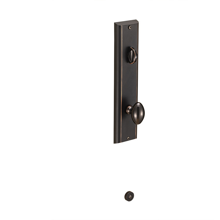 Black Zinc Alloy Pocket Exterior Door Hardware Security Entry Door Locks