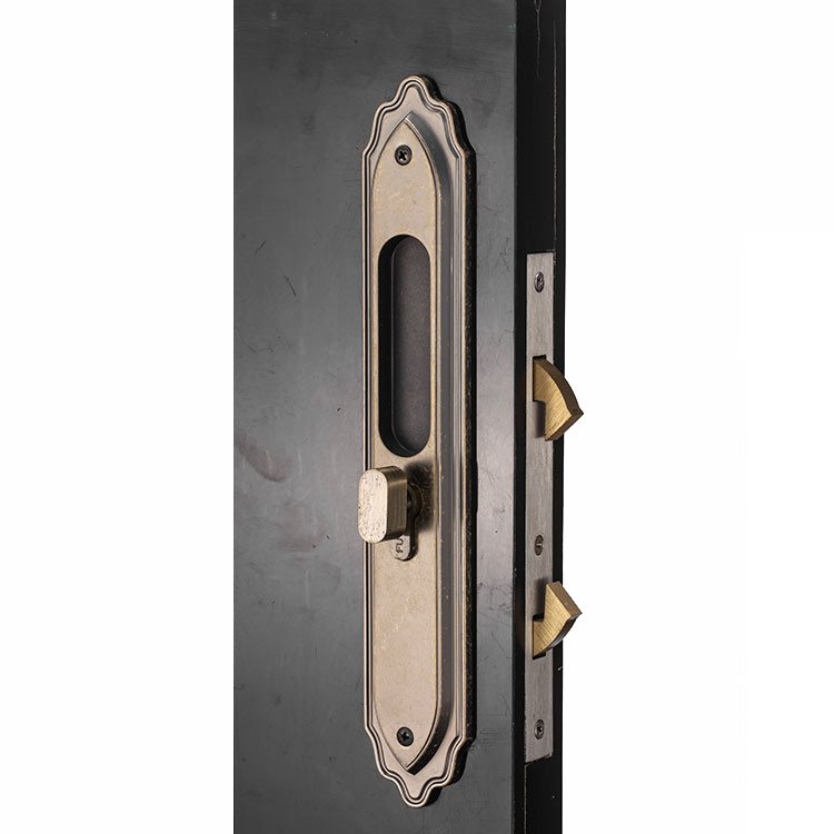 Wooden Sliding Door with Key for Bathroom