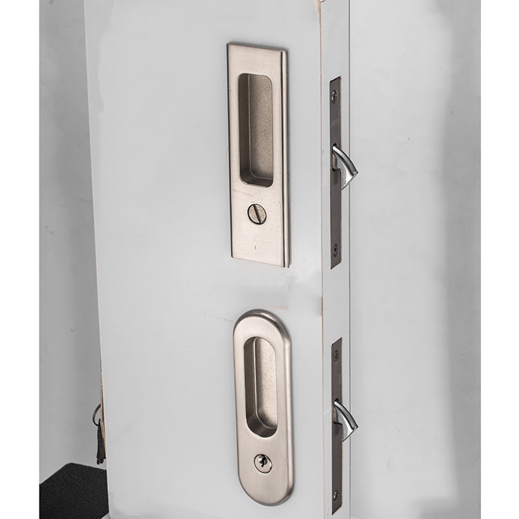 Zinc Alloy Hotel Bathroom Door Locks Mini Slide Door Bolt Lock Safe Sliding Door Handle With Lock Set