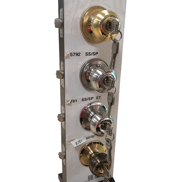 Popular in South American Stainless Steel Cylindrical Knob Wooden Door Lock for Door Hardware