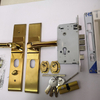 Golden Front Main Door Lock Door Handle Lever on Back Plate Backplate Stainless Steel Door Lever Handle