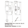 DSN Zinc Alloy Solid Forged Handleset Keys Entry Handleset Mechanical Door Lock