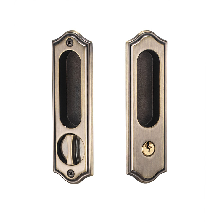 Good Quality Hook Lock Factory Concealed Recessed Square Sliding Door Lock Flush Invisible Wooden Hidden Door Pull Handle