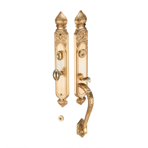 GP Solid Zinc Alloy Luxury Home Bedroom Golden Color Sliding Door Handle Mortise Lever Entry Door Lock
