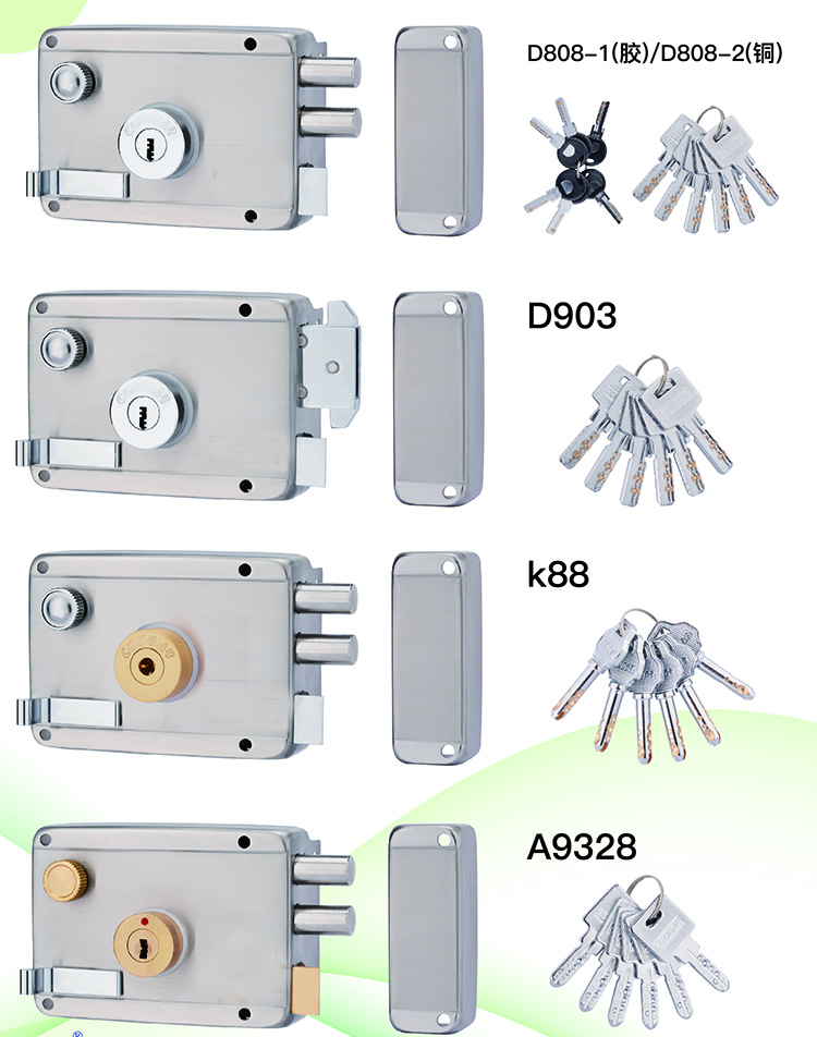 Home Door Safe Lock Hardware Security Door Rim Lock